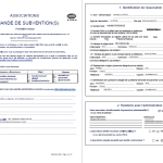 Demande de subvention